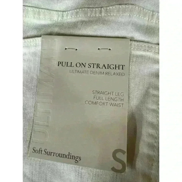 SOFT SURROUNDINGS WHITE STRAIGHT LEG PULL ON JEAN SIZE SMALL INSEAM 30” - Picture 7 of 11